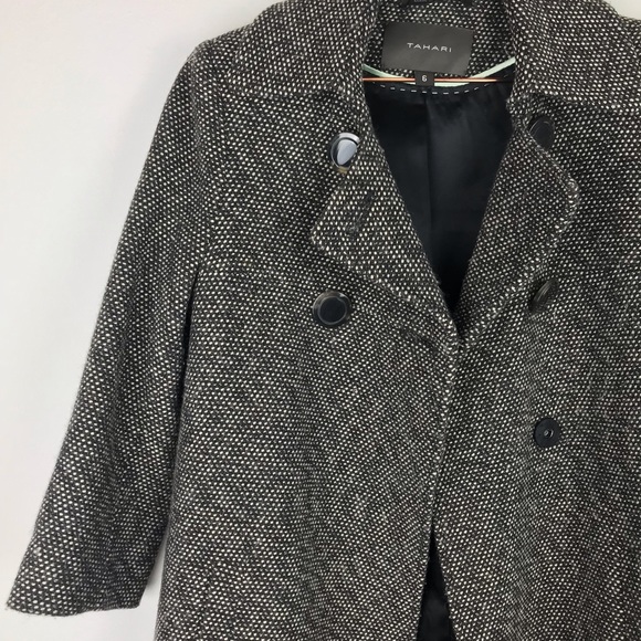 Tahari Wool Blend Trench Coat 6 - Picture 3 of 8